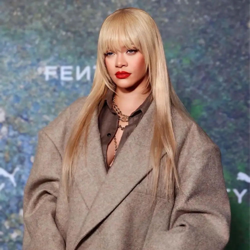 Rihanna Unveils New Blonde Bangs That Have Everyone Talking